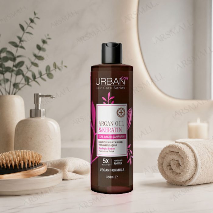 شامپو تقویت کننده اوربن کر Urban Care حاوی Argan Oil & Keratin حجم 350 میل (اصل واردات قانونی ارسال از منطقه آزاد ارس)