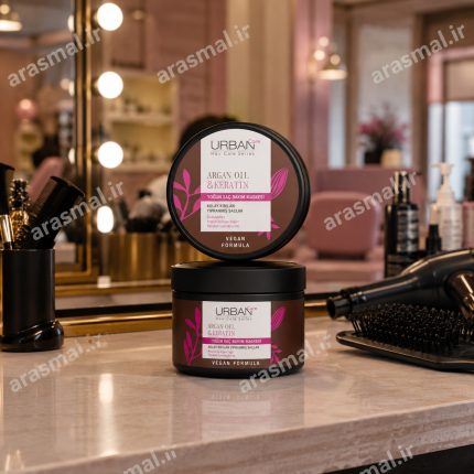 ماسک موی مراقبت کننده قوی اوربن کر حاوی کراتین و روغن آرگان مناسب موهای آسیب دیده و وزدار حجم ۲۳۰ میل اصل