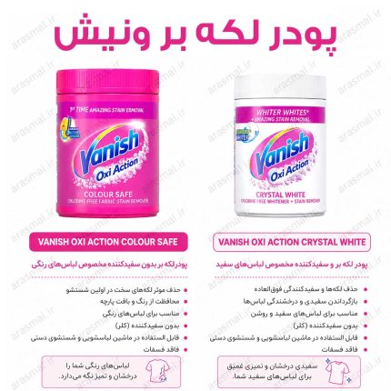 پودر لکه بر ونیش اروپایی مخصوص لباس های سفید و رنگی